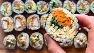 Recipe for GIMBAP or KIMBAP (the "Korean Sushi") | Cooking with Coqui