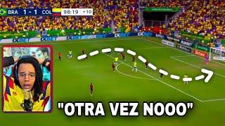 BRASIL vs COLOMBIA 2-1 REACCIÓN DE COLOMBIANO