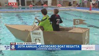 Lakewood H.S. students call 'physics' fun as cardboard boat sails to victory