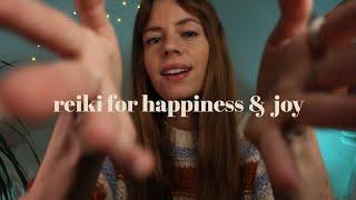 ASMR REIKI for happiness | guided visualisation, crystal healing, hand movements, soft spoken