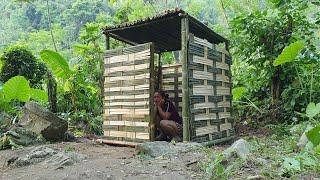 How To Build Outdoor Toilet From Bamboo House | Lý Thị Ca - Ep.61