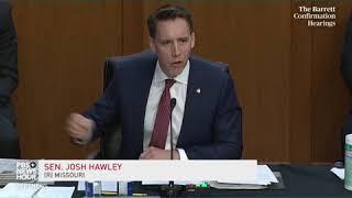 Sen. Hawley Confronts Anti-Catholic Bigotry at Hearing