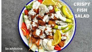 CRISPY FISH SALAD RECIPE BETTER THAN CHICKEN SALAD /How to make Fish salad #salad #fishrecipe