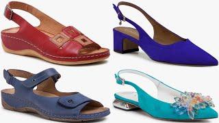 2023 COMFORTABLE DAILY WEAR FLAT SANDALS DESIGNS FOR LADIES LATEST OFFICE WEAR FOOTWEAR COLLECTION