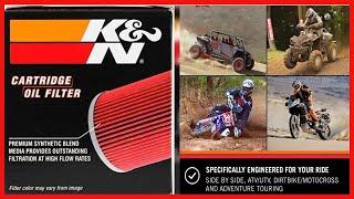 K&N Motorcycle Oil Filter: High Performance, Premium, Designed to be used with Synthetic