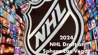 Tour Sphere Las Vegas for 2024 NHL Hockey Draft with views from multiple seating sections