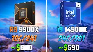 AMD RYZEN 9 9900X vs INTEL i9-14900K | Test in 6 Games