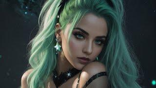 Celestial AI girls in neon colors | AI Art Lookbook | AI Beauty and Art