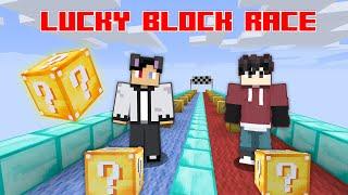 Wetzkie Vs Raizu Playing A LUCKY BLOCK RACE in Minecraft!