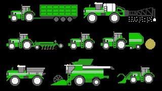 Farm Vehicles - Book Version - Old MacDonald - The Kids' Picture Show (Educational Learning Video)