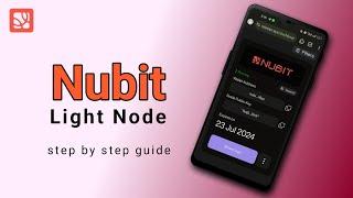 How To Run Nubit Light Node From Your Mobile Phone - #nubittestnet #nubitlightnode