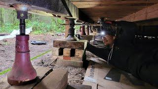 Cribbing & Jacking Up My Cabin on Temporary Beams