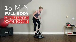 15 Minute Full Body Mini Stepper with Bands Workout