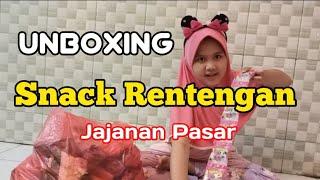 Snack rentengan beli di pasar | unboxing ala Ica tiknis