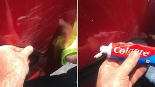 removing “small scratches” from your car with TOOTHPASTE