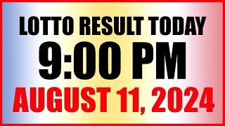 Lotto Result Today 9pm Draw August 11, 2024 Swertres Ez2 Pcso