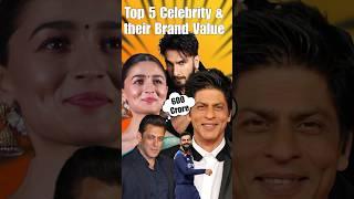 Top 5 Celebrities of India & their Brand Value ? #bollywood #shorts #shortsfeed