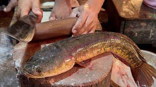 Amazing Sola-Rohu Fish Cutting Skills Live In Fish Market | Fish Cutting Skills