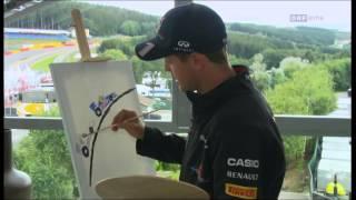 Sebastian Vettel painting picture for Schumi