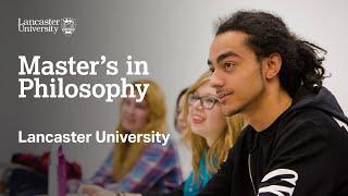 Master's in Philosophy at Lancaster University