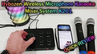 Rybozen Wireless Microphone Karaoke Mixer System K201 Quick Review