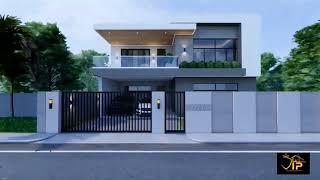 3D Exterior House Design of 40ft x 50ft