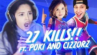 Pokimane and Valkyrae carry FaZe Cizzorz :) - 27 Kill Fortnite Squad Win!