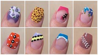 10 Easy nail art designs with household items || New nail art designs at home