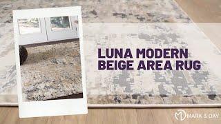 Luna Modern Beige Area Rug