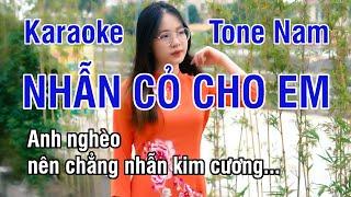 Nhẫn Cỏ Cho Em Karaoke  Nhạc Sống Hay Tone Nam (Mi Thứ) ► Karaoke Lê Thiết