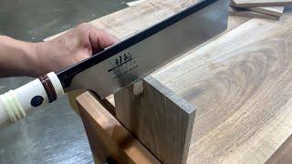 Mitered Dovetail Wooden Box With SUIZAN Ryoba Dozuki Flush Cut Saw & Hand Plane / Woodworking