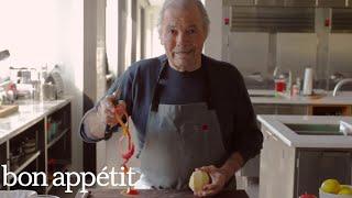 Chef Jacques Pépin Peels an Apple | Bon Appétit