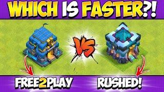 Which Upgrade Method is Better? Rushed Vs Maxing F2P in Clash of Clans