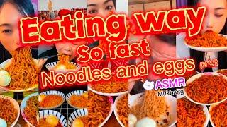 Eating way so Fast noodles and eggs Part2 | Southcot Mukbangers