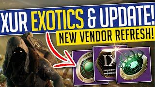 Destiny 2 | XUR EXOTICS & UPDATE! Full Exotic, Legendary Weapon & Armor Inventory