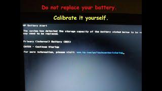 HP battery alert Error 601: How to calibrate battery on HP Notebook? Increase battery life.