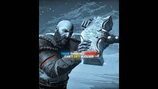 Kratos Lifts Thor's Hammer- God Of War Edit [4K] #shorts #godofwar