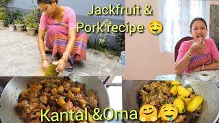 Jackfruit cooking recipe with pork // kantaljg oma sogbai @gamiyarisubung123 