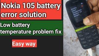 Nokia 105 battery lower temperature Remove The Battery 100% solution