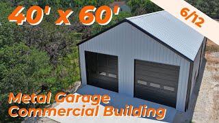 40x60 Red Iron Metal Garage | Texas Metal Building Tour | WolfSteel Buildings