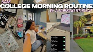 5am College Morning RoutineNursing Student Vlog: Attending Class, Healthy Breakfast, Organizing