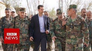 Syria war: President Assad's frontline visit - BBC News