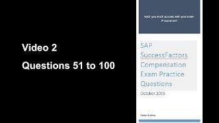 SAP SucccessFactors Compensation Certification Exam Practice Questions 2