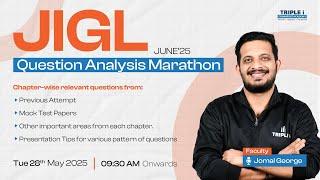  JIGL Question Analysis Marathon | June’25 Exam Prep with Jomal George | Triple i Commerce Academy