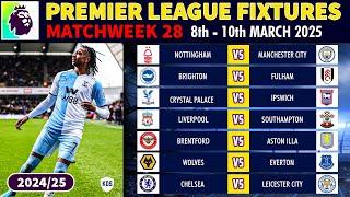 EPL FIXTURES TODAY - Matchweek 28 • EPL Table Standings Today • Premier League Fixtures 24/25