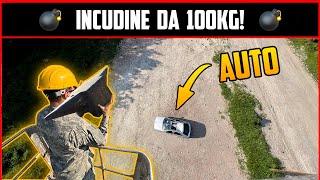 INCUDINE VS AUTO. (25 m di altezza)