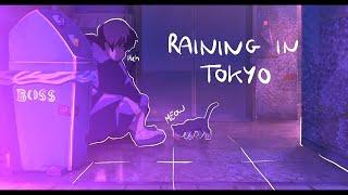 Raining in Tokyo [ASMR] Sleeping, Studying | Tokyo street Ambience