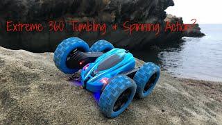 Wow rc stunt car 360 degree tumbling and spinning action