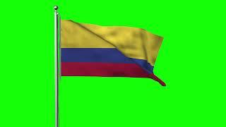 Green screen Footage | Colombia Waving Flag Green Screen Animation | Royalty-Free