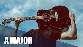 Upbeat Guitar Backing Track In A Major | Time